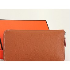 Portofel Hermes cu fermoar, original Epsom Calfskin, camel