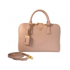 Geantă Prada Saffiano din piele cu mâner superior, medie, roz deschis