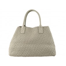 Bottega Veneta Barcelona Cabat Cu Cusături Gri