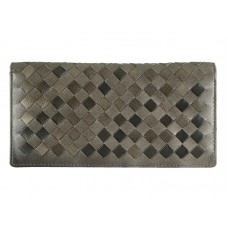 Portofel Bottega Veneta Intrecciato Nappa Continental Gri
