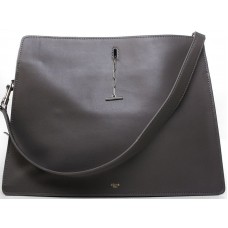Geantă de umăr Celine din piele de vițel gri