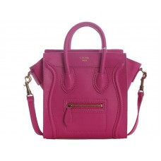 Celine Bagaj Mini Tote din piele de vițel roz aprins