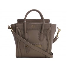 Celine Bagaj Mini Tote din piele de vițel kaki