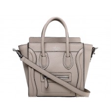 Celine Bagaj Mini Tote din piele de vițel kaki deschis