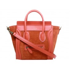 Celine Bagaj Mini Tote din piele de vițel portocalie/întoarsă portocalie