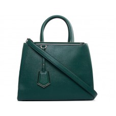 Geantă tote Fendi 2jours din piele de vițel verde