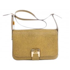 Geantă de umăr Fendi Chameleon galbenă