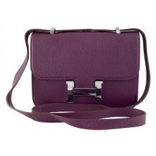 Geantă de umăr Hermes Constance 23 Togo din piele violet