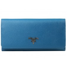 Portofel Prada Saffiano din piele albastru