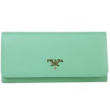 Portofel Prada Saffiano din piele verde