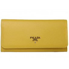 Portofel Prada Saffiano din piele galben