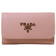 Suport chei Prada Saffiano roz pentru 6 chei