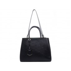 Geantă tote Fendi 2jours din piele de vițel neagră