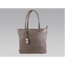 Prada Saffiano Lux Geantă medie din piele Nappa gri