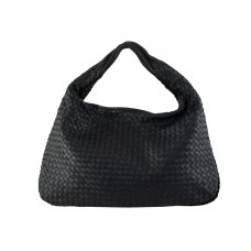 Bottega Veneta Abanos Intrecciato Nappa Belly Veneta Negru