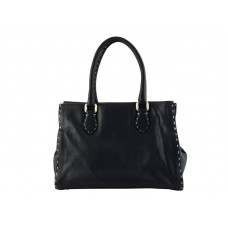 Geantă Fendi Saddle Soft Leather Firenze Medie Neagră