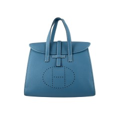 Geantă Hermes 08c Flap albastră