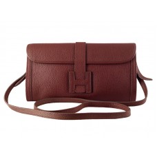 Hermes Flap Clutch Purple Red