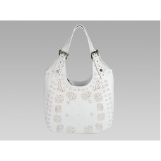 Givenchy New Sacca Medium Perfo din piele albă cu motiv bandană