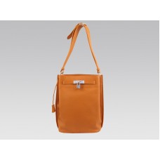 Geantă Hermes So Kelly 22cm Clemence Portocalie