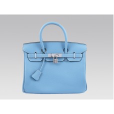 Geantă Hermes Birkin 30cm Togo Clemence Blue Jean