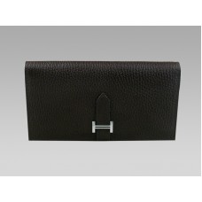 Portofel Hermes Bearn Japonaise Bi-Fold Ciocolată Neagră