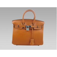 Geantă Hermes Birkin 25 Togo din piele portocalie