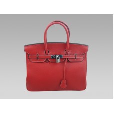 Geantă Hermes Birkin 35 Togo din piele roșie