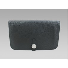 Portofel Hermes Dogon Togo din piele, negru