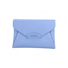 Geantă plic Givenchy Antigona din piele granulată albastră
