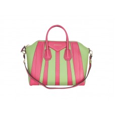 Geantă Givenchy Antigona mare, bicoloră, roz aprins, verde