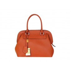Geantă de mână Fendi Original Leather Selleria Adele medie, portocalie
