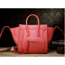 Geantă Celine Luggage Phantom Square Tote din piele Epsom portocalie