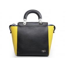Geantă Givenchy din piele HDG Convertible Tote negru galben