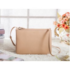 Geantă Celine Mini Trio Crossbody Messenger maro deschis