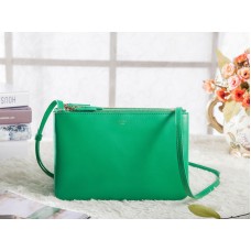 Geantă Celine Mini Trio Crossbody Messenger Verde Deschis