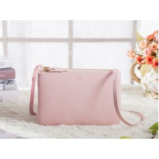 Geantă Celine Mini Trio Crossbody roz deschis