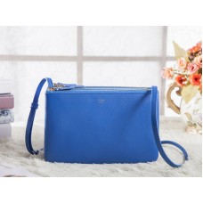 Geantă Celine Mini Trio Crossbody Messenger Albastru Deschis