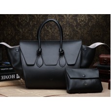 Geantă Celine Tie Nano Top Handle din piele neagră 2