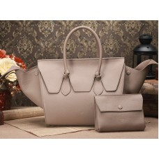 Geantă Celine Tie Nano Top Handle din piele gri