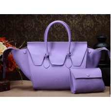 Geantă Celine Tie Nano Top Handle din piele violet
