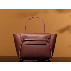 Geantă Celine Mini Belt din piele de vițel netedă, roz camel