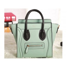 Celine Bagaj Mini Tote în piele de vițel, mentă