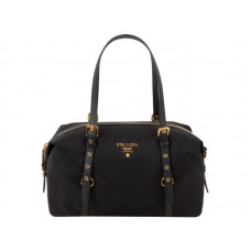 Geantă de umăr Prada Tessuto Bauletto Satchel neagră