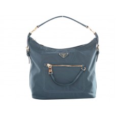 Geantă Prada Tessuto Nylon cu finisaje din piele, albastră