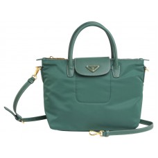 Geantă Prada Tessuto Nylon cu finisaje din piele, verde