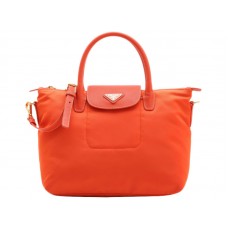 Geantă Prada Tessuto Nylon cu finisaje din piele, portocalie