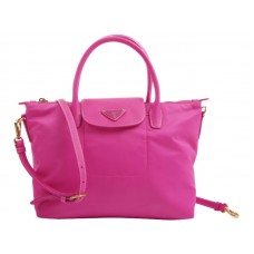 Geantă Prada Tessuto Nylon cu finisaje din piele, culoarea peach