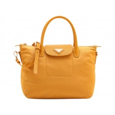 Geantă Prada Tessuto Nylon cu finisaje din piele, galbenă