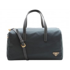 Geantă Prada Vela din nailon cu mâner superior, albastră
